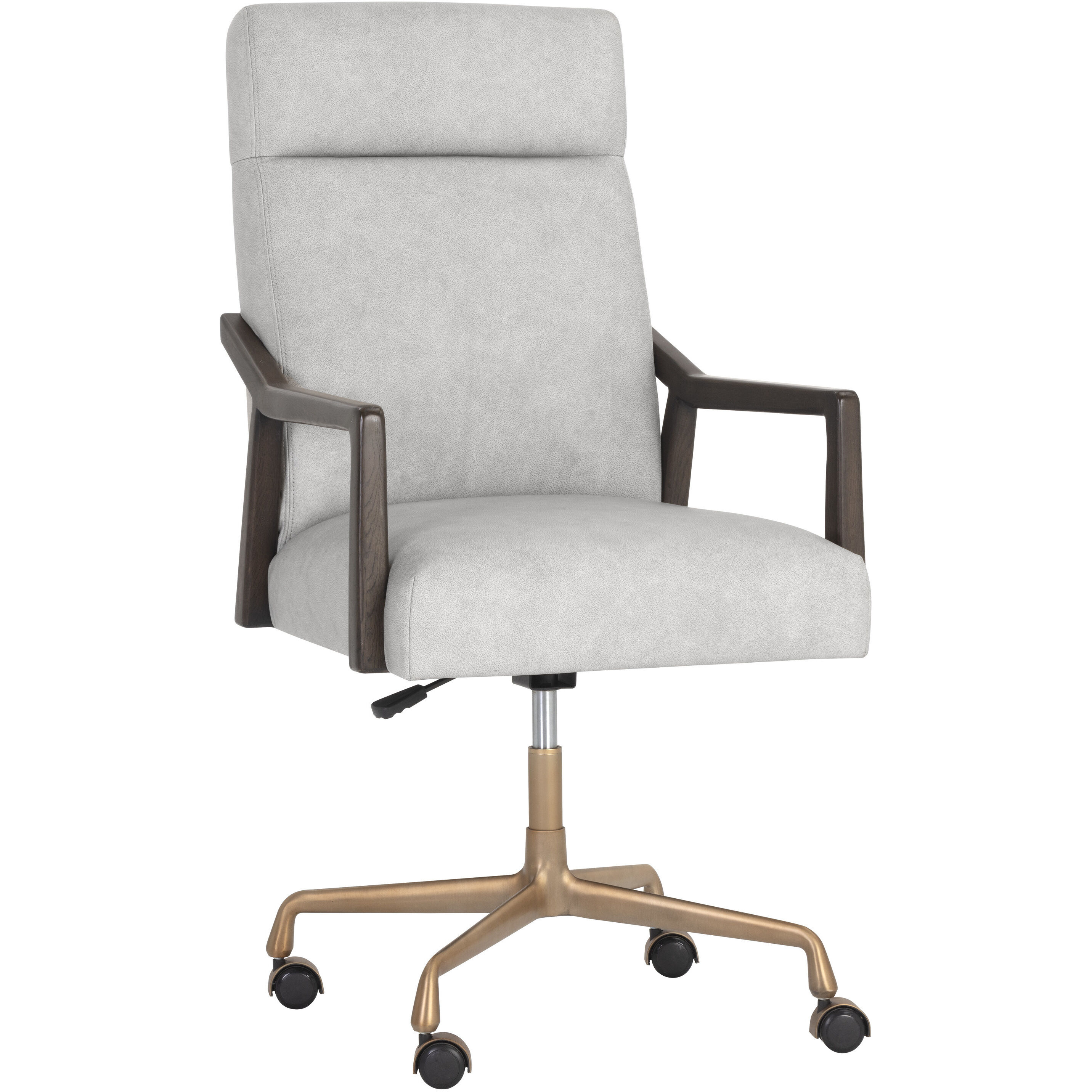 Collin Brown / Saloon Light Grey Leather Office Chair